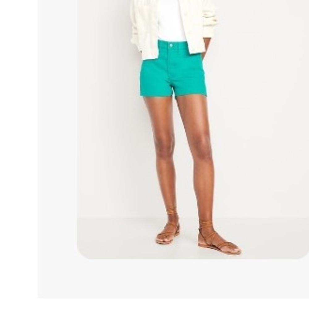 Old Navy Women's Teal Jean Shorts - Picture 2 of 5